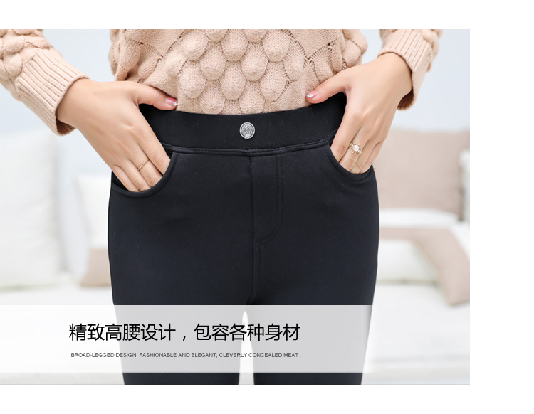 施悦名 乳木果润肤裤韩版纯色打底裤女外穿魔术裤加绒加厚显瘦小脚九分裤A