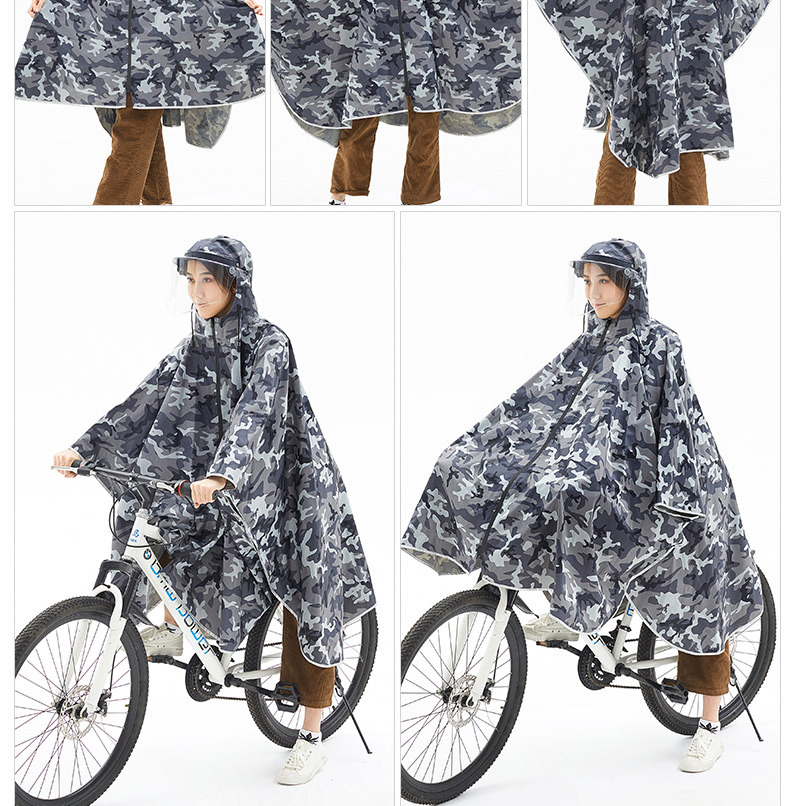 汤河店  雨衣电动车雨披自行车摩托车骑行成人单人男女时尚加大电瓶车雨衣C