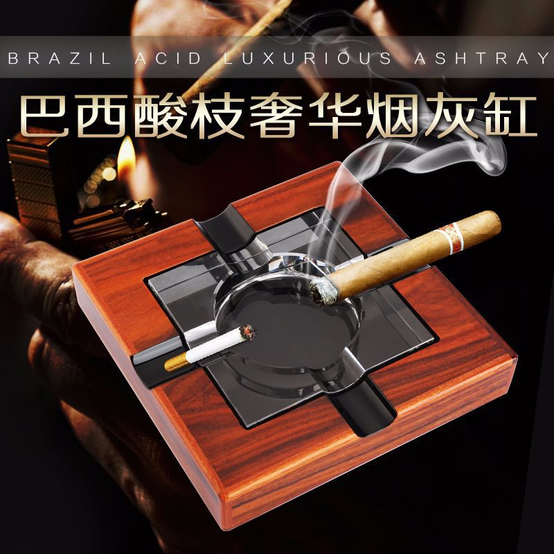 汤河店 实木烟灰缸 环保烟灰木筒 家居实用烟灰缸