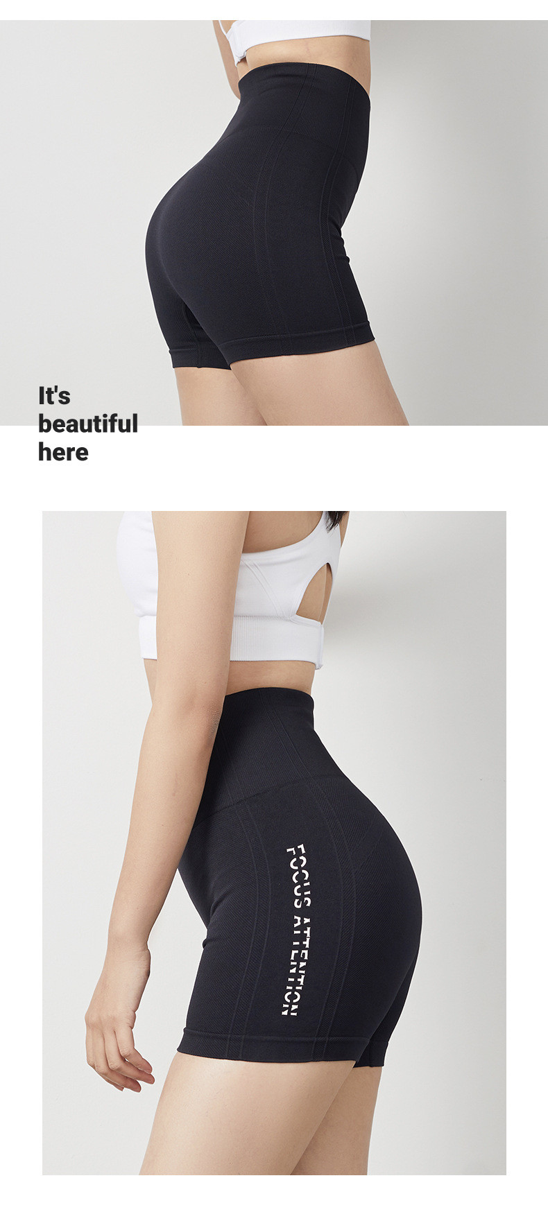 施悦名 义昂2020春夏新款紧身运动修身瑜伽短裤女健身高腰提臀弹力跑步裤