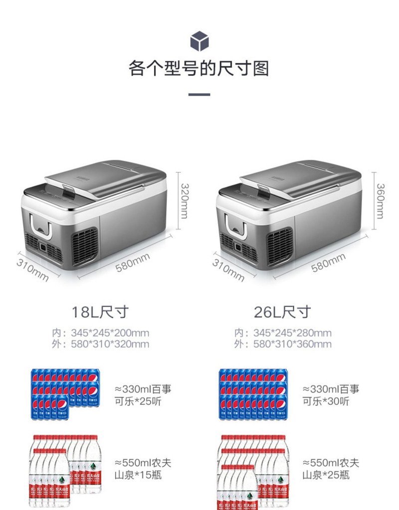 汤河店 压缩机车载冷冻冰箱制冷迷你小冰箱小型家用制冷车家两用速冻a