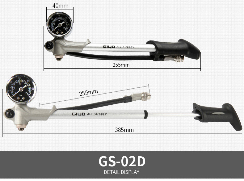 汤河店 自行车打气筒山地避震器前叉高压便携式打气筒GS-02D单车装备a