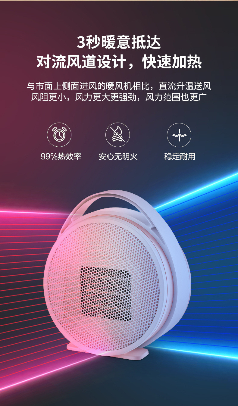 汤河店 迷你暖风机小型取暖器桌面速热节能省电办公室家用电暖器a