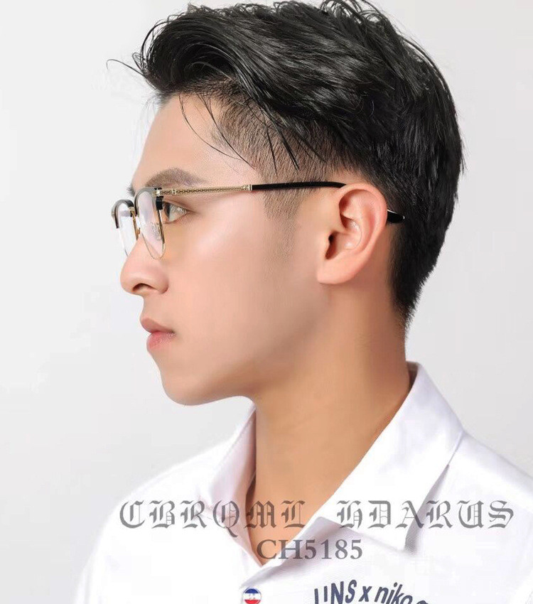 汤河店 CH5185新款纯钛近视眼镜框男士超轻个性时尚潮流大框成品光学眼镜