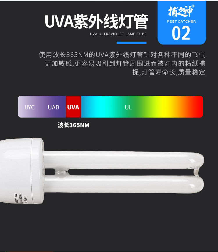 汤河店 新款粘捕式捕虫灯灭蚊灯灭蝇灯GM620铺餐饮商用家用食品a