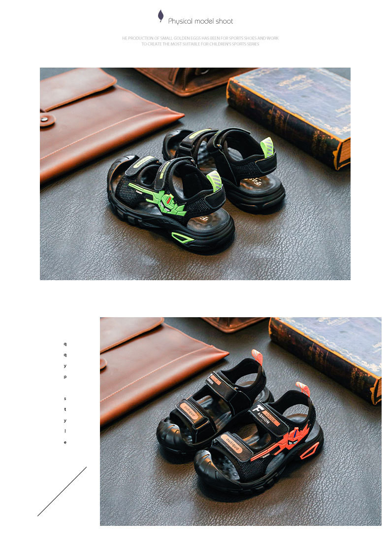 小童马 男童凉鞋2021夏季新款时尚中大童男孩沙滩鞋小童韩版包头鞋儿童鞋