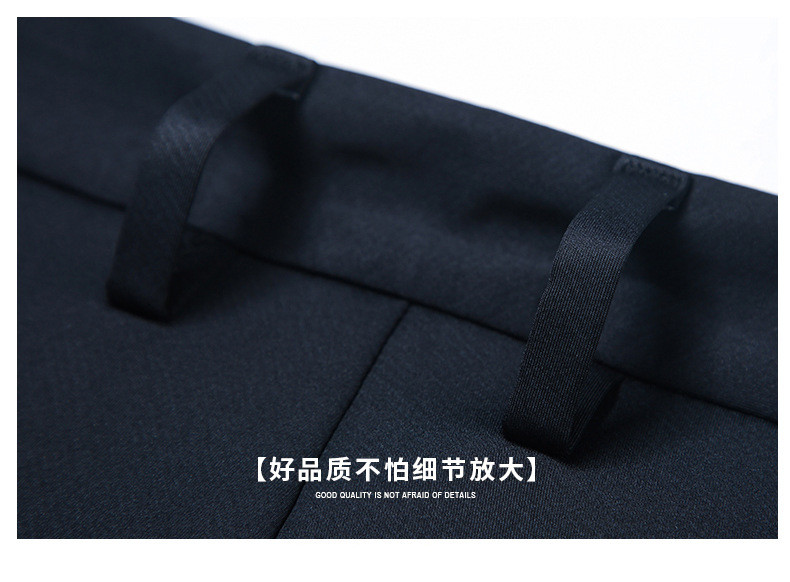 洋湖轩榭 四面弹商务男裤中老年宽松直筒休闲裤男2021新款秋冬厚款长裤子