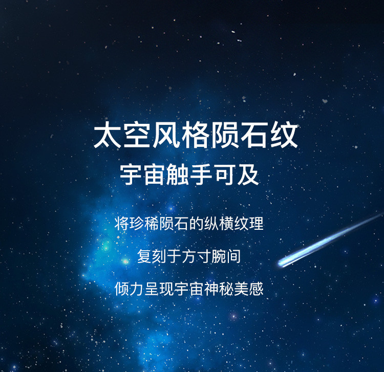 依波 探索者系列45mm黑色表盘陨石纹机械男表21088218