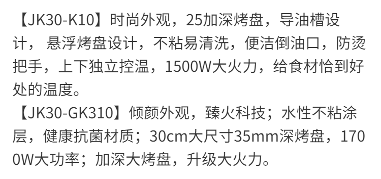 【升级大火力】九阳煎烤机家用多功能电饼铛30c烙饼机GK310