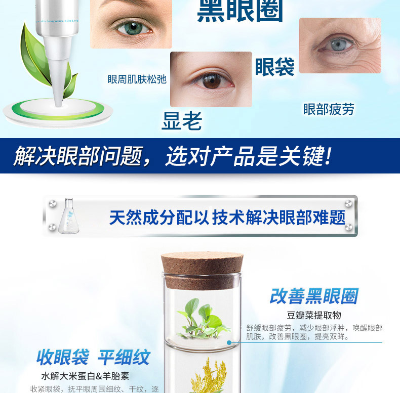 李医生羊胎素眼霜30ml 眼霜缓解细纹紧致去黑眼圈 补水保湿