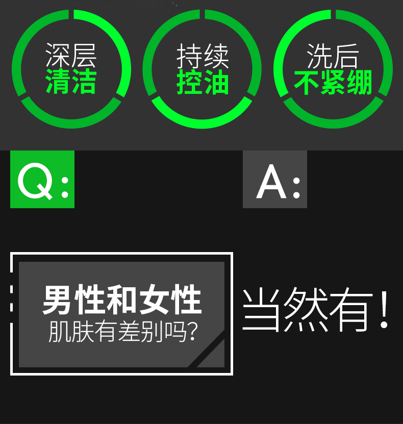 李氏李医生男士控油洁面乳150ml 控油深层清洁去油补水保湿洗面奶