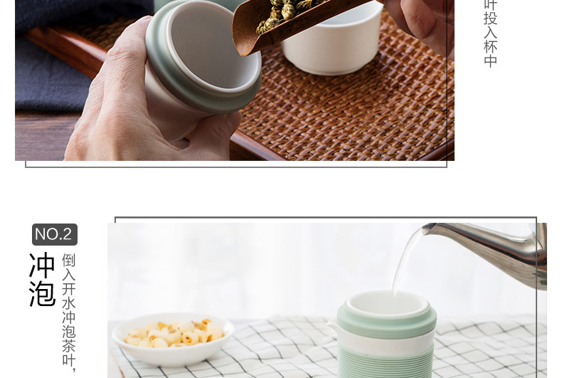 安途卫仕 旅行茶具套装 便携包式茶壶户外车载旅游茶杯 咏竹·节节高旅行茶具