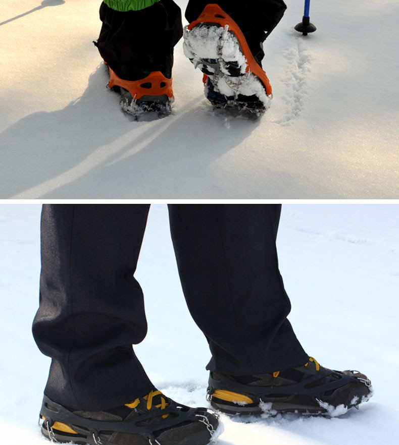 公狼 户外登山防滑冰爪雪地防滑鞋套冰抓雪爪徒步攀岩防护冰爪10齿