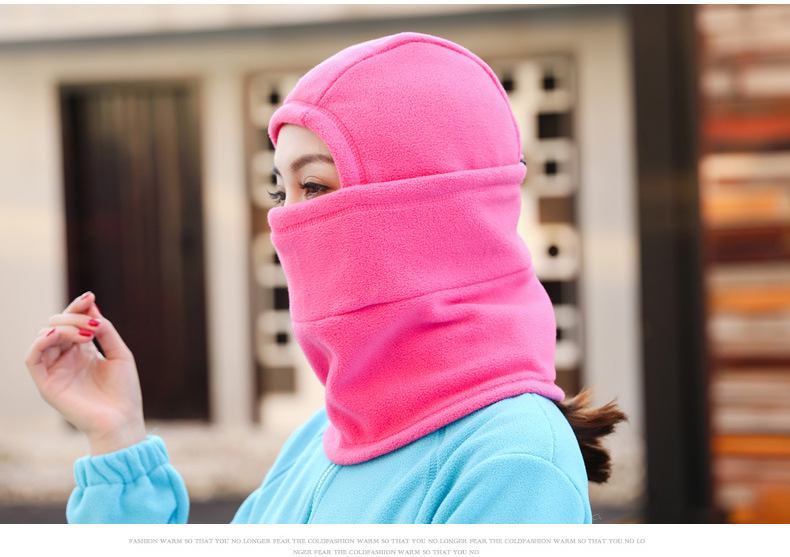 飞拓 户外抓绒帽子冬加厚男女士围脖保暖防风滑雪帽骑车头套跑步运动帽