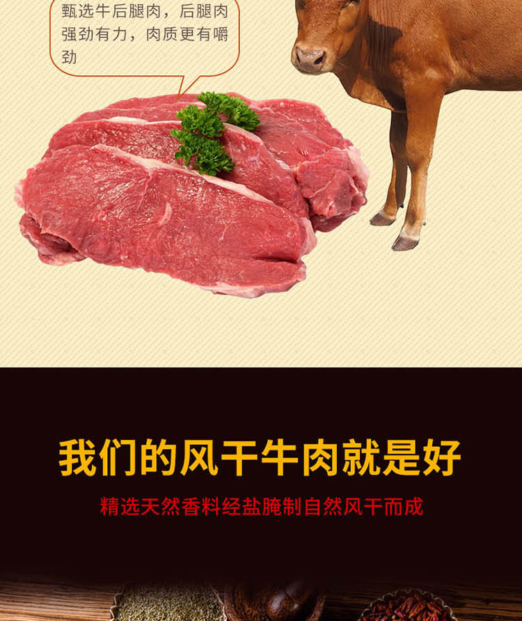 刁嘴娃 【会员享实惠】风干手撕牛肉80g/袋（麻辣味/五香味）