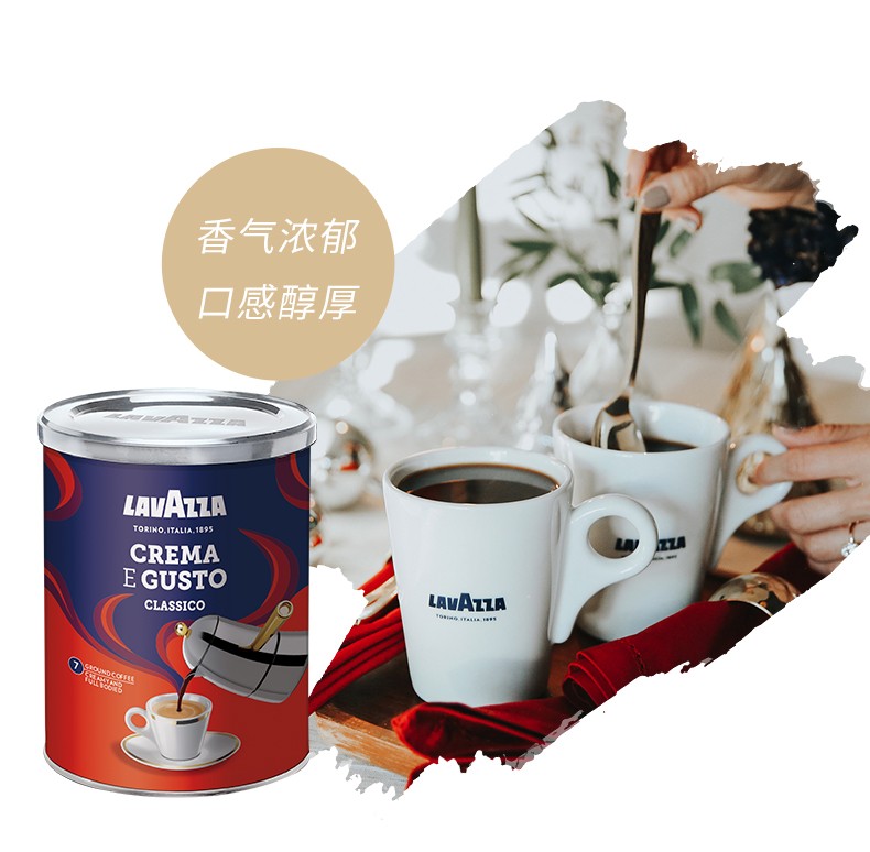 意大利进口 乐维萨（Lavazza）经典浓醇咖啡粉 拉瓦萨 现磨 经典冲饮咖啡粉250g