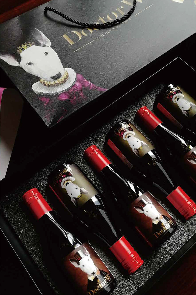 【侨乡商城】西班牙原装进口 红酒DoctorW赫朗德小威哥187毫升葡萄酒六支装礼盒