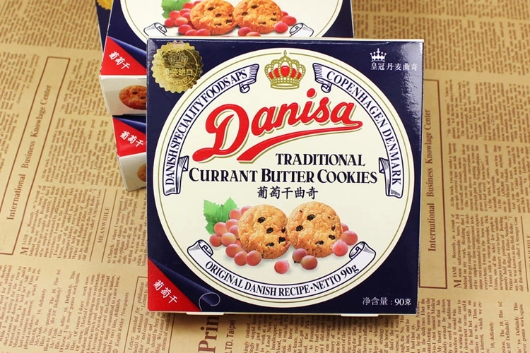 印尼进口零食品 皇冠曲奇饼干 丹麦风味烘培 90g*2盒
