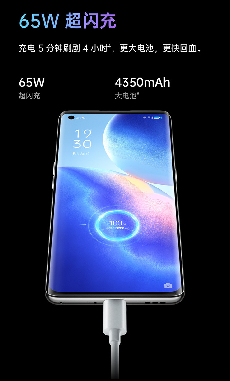 OPPO Reno5 Pro 6400万水光人像四摄 65W超级闪充 5G手机