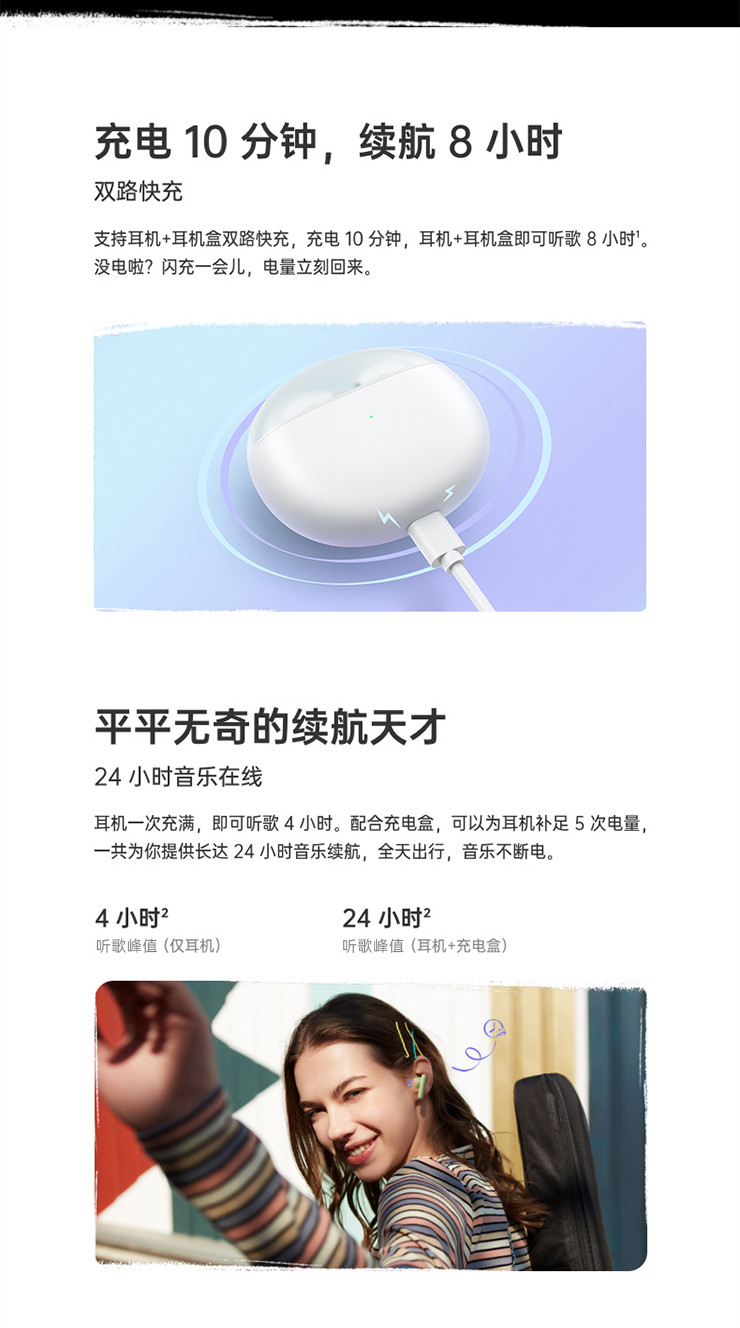 OPPO新品 Enco Air 蓝牙耳机 OPPO Enco Air 真无线耳机 莱茵认证 长续航