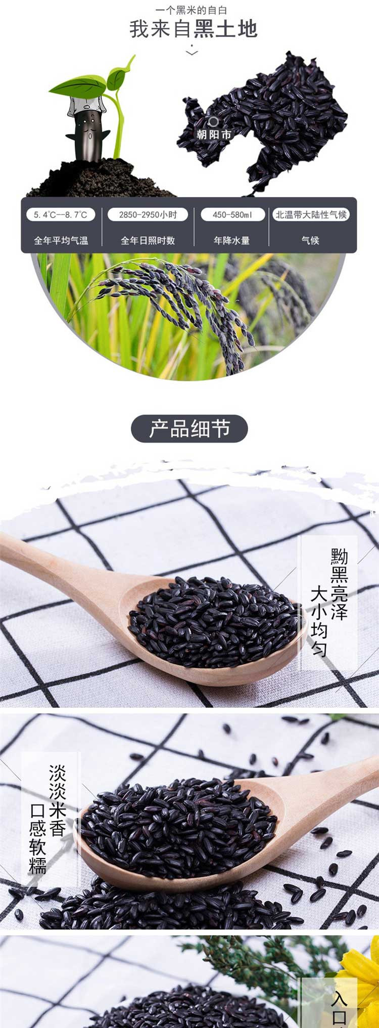 十月稻田 东北杂粮黑米 1kg