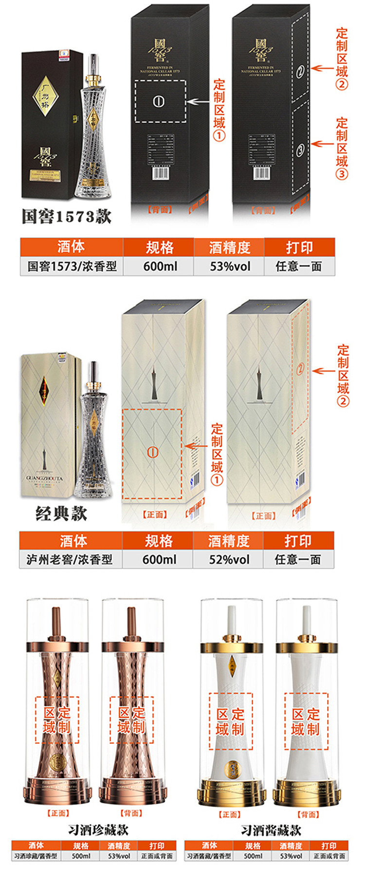 GZT 【广州馆】广州塔酒国窖1573（53度）600ml/瓶（全国大部分城市包邮）