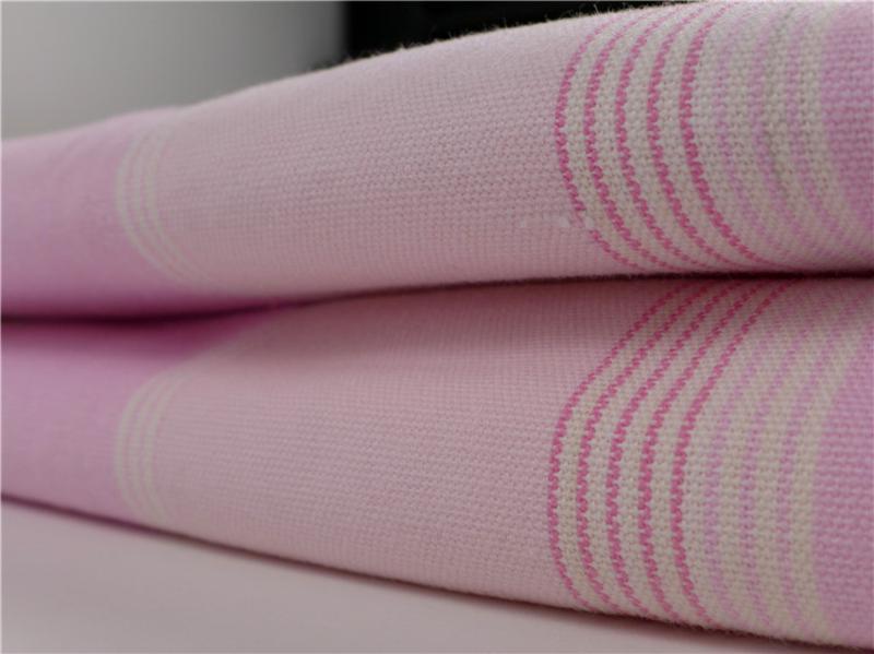 锦绣定然薄布三件套淡色粉红条纹