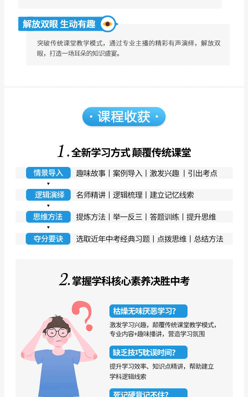 【长沙邮政书刊零售旗舰店】小鹿听课-初中政史地生核心素养学习机套装