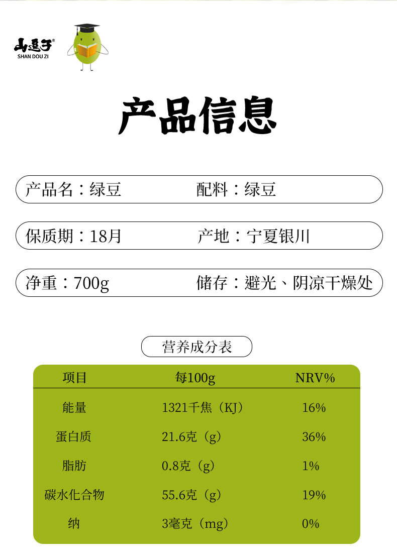 山逗子 【银川邮政】绿豆罐装