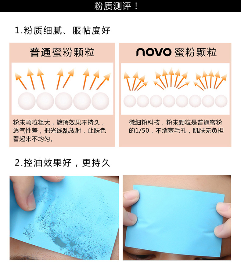 彩妆NOVO5189四宫格定妆蜜粉12g四色散粉定妆粉控油保湿修容