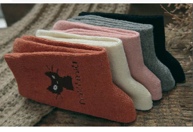 北极绒(Bejirog) 5双礼盒装情侣加厚中筒保暖袜