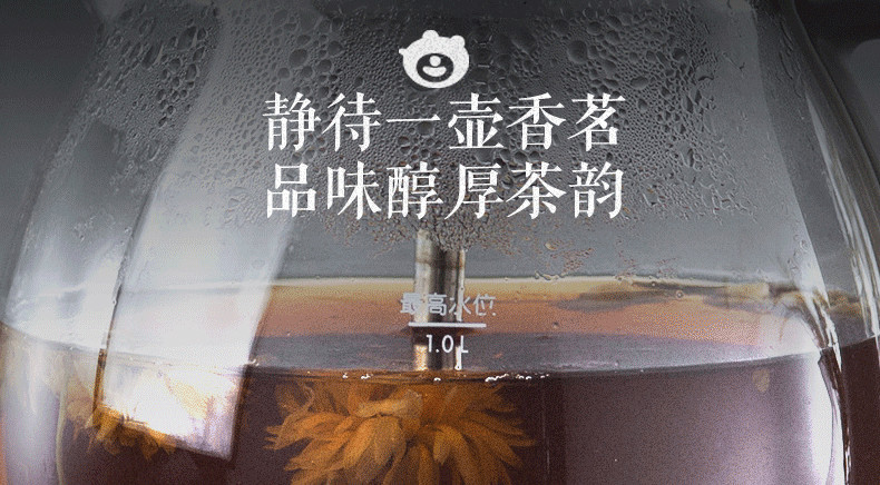 小熊 ZCQ-A10Q1养生壶全自动迷你加厚玻璃花茶杯黑茶煮茶器