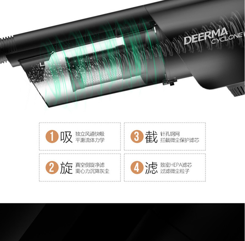 德尔玛（Deerma）DX600 小型家用立式吸尘器手持吸尘机