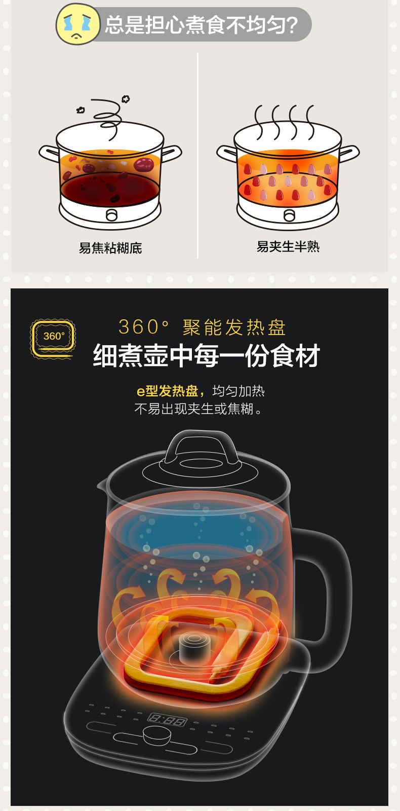 小熊（bear）养生壶多功能全自动玻璃家用小型煮茶花茶壶YSH-C18P1
