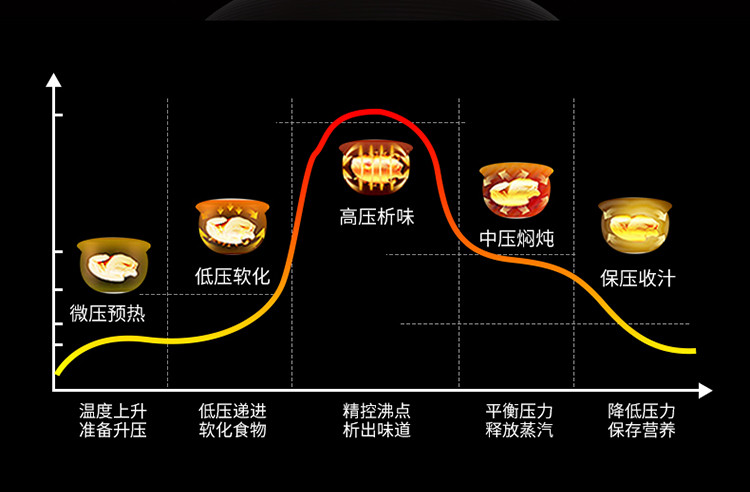 爱仕达/ASD 电压力锅一锅双胆球形设计智能压力煲收汁提味一键排压多功能高压锅AP-F50E125