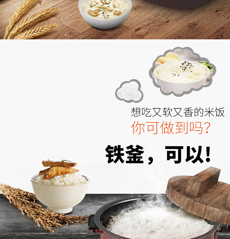 爱仕达/ASD 电饭煲4LIH电磁加热 防烫锅耳铁釜内胆 智能预约多功能电饭锅 AR-F40I506