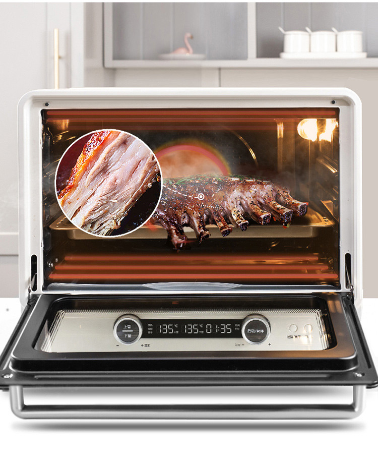 海氏（Hauswirt）风炉搪瓷双层门烤箱家用多功能40L发酵果干机搪瓷电烤箱i7