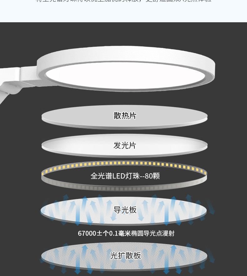 孩视宝LED护眼灯滑动调房书桌卧室床头宿舍阅读护眼学习台灯VL161A