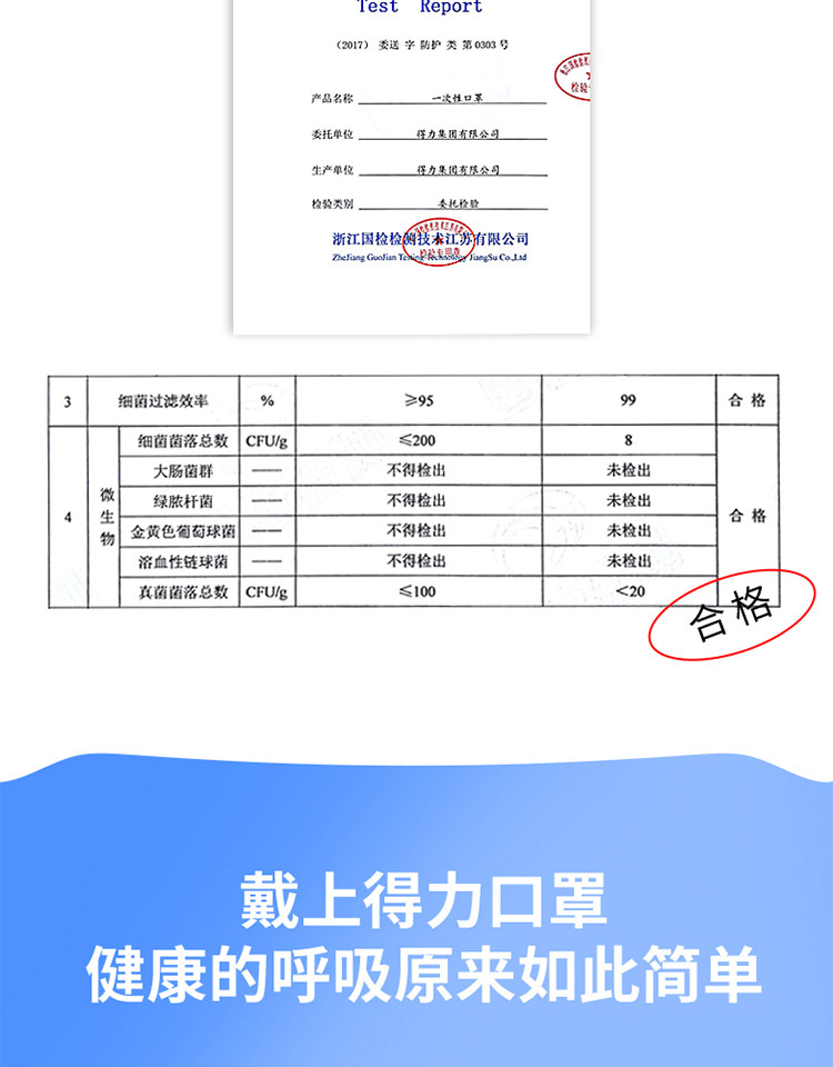 得力/deli 【领券立减10元】得力(deli)一次性口罩三层防晒防尘透气独立包装50只装