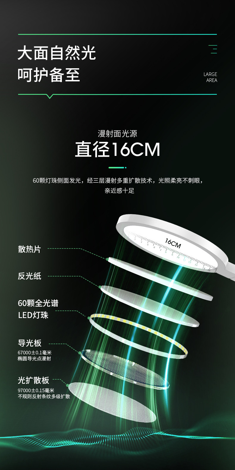 孩视宝LED充电台灯护眼书桌学生保视力国A级充插两用写字灯VL161C