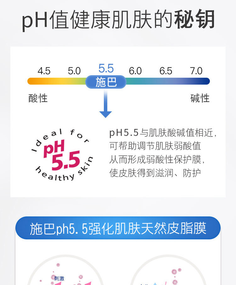 施巴 洁肤沐浴露400ml 沐浴液 沐浴乳 活性保湿 温和不紧绷