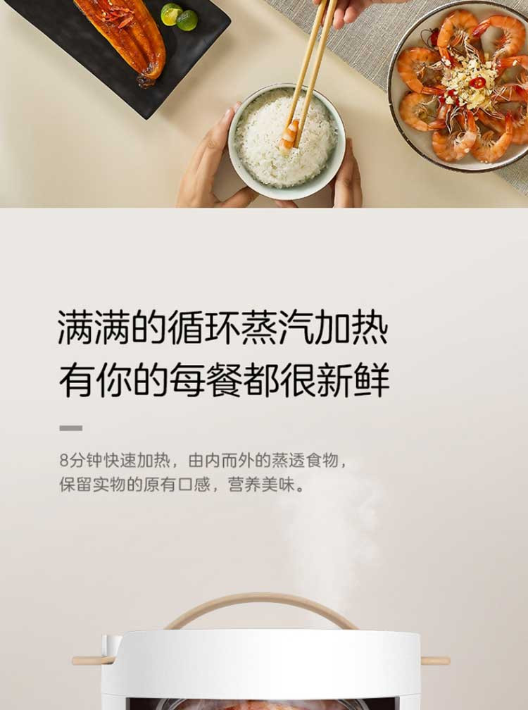 美的/MIDEA  蒸汽电饭煲迷你家用1.3升宝宝辅食电饭煲FB10M103