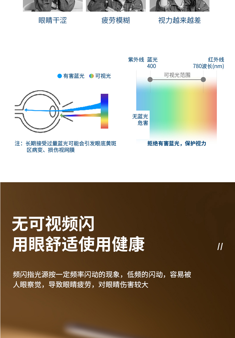 得力/deli 台灯LED护眼灯一键触控学生学习专用灯充插两用床头灯17856