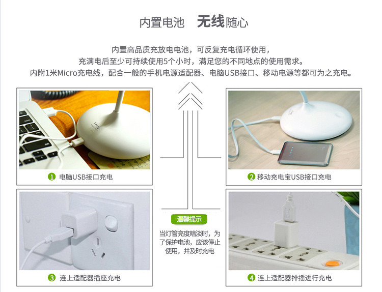 幻响（i-mu）台灯护眼灯led台灯卧室床头书桌学生宿舍灯儿童学习灯充电灯小夜灯读书灯D2