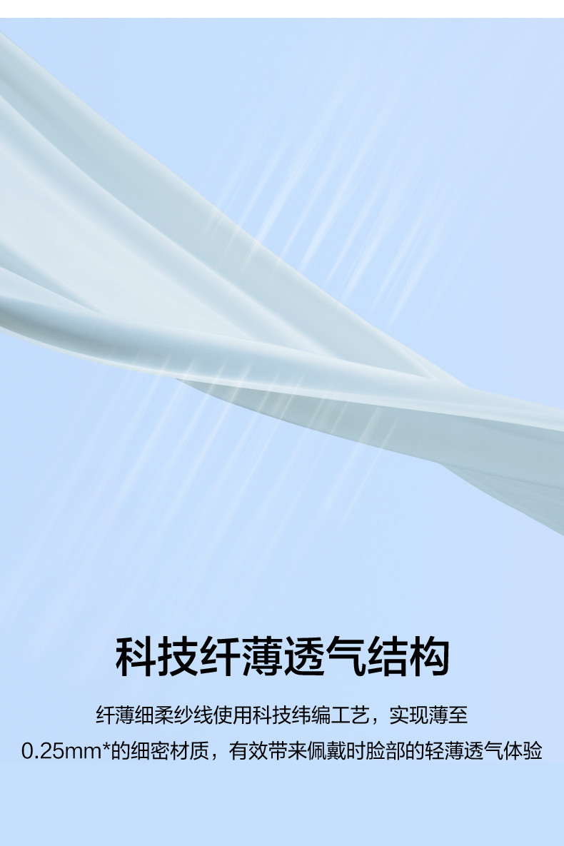 蕉下防晒口罩冰薄系列护眼角口罩女防紫外线透气可清洗全脸面罩