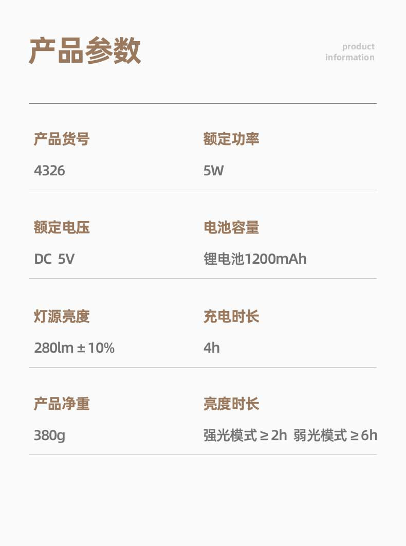 得力（deli）USB迷你三挡调节床头灯4326