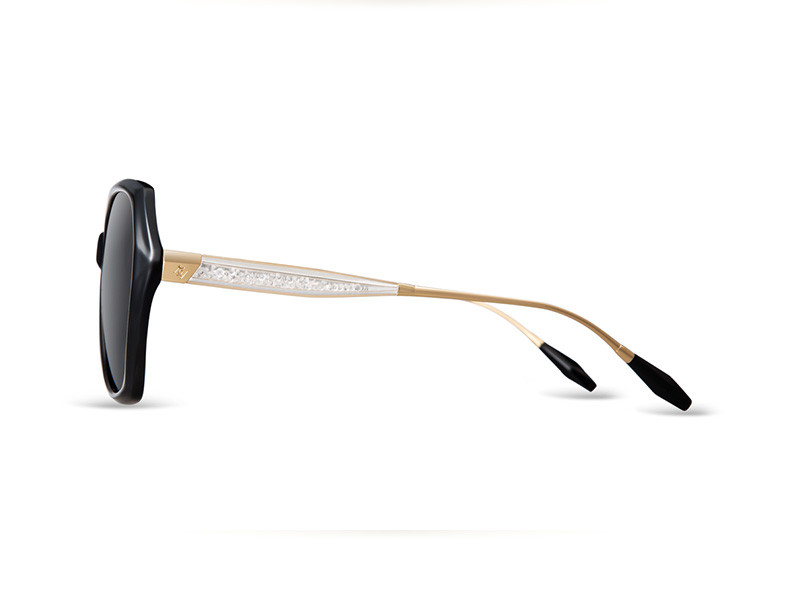 海伦凯勒偏光太阳镜女款 时尚优雅水晶镜腿墨镜H8731