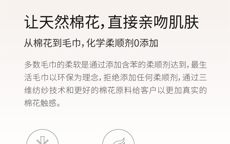 最生活 青春系列 纯棉柔软毛巾 全棉洗澡洗脸吸水 成人男女小米家用毛巾  1条装