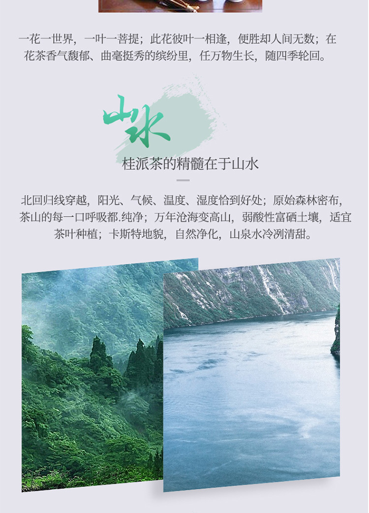 【中国农垦】大明山 广西农垦茶叶 一级绿茶、红茶组合 山水礼盒125g/盒*4