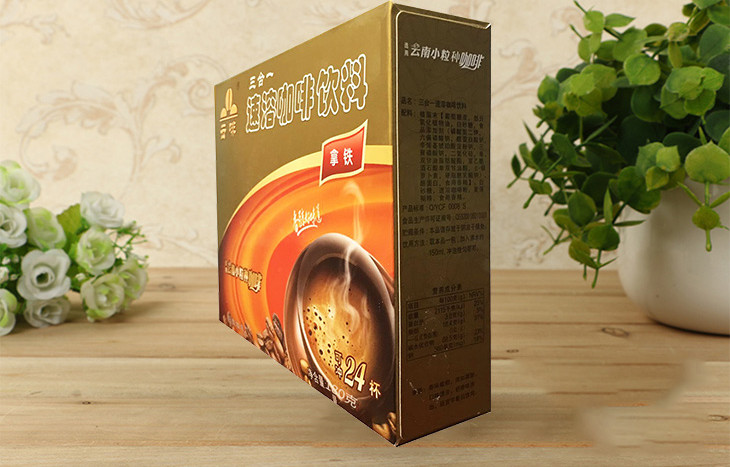 7.17日到期 云啡 云南特产 三合一咖啡 拿铁口味速溶390g/盒